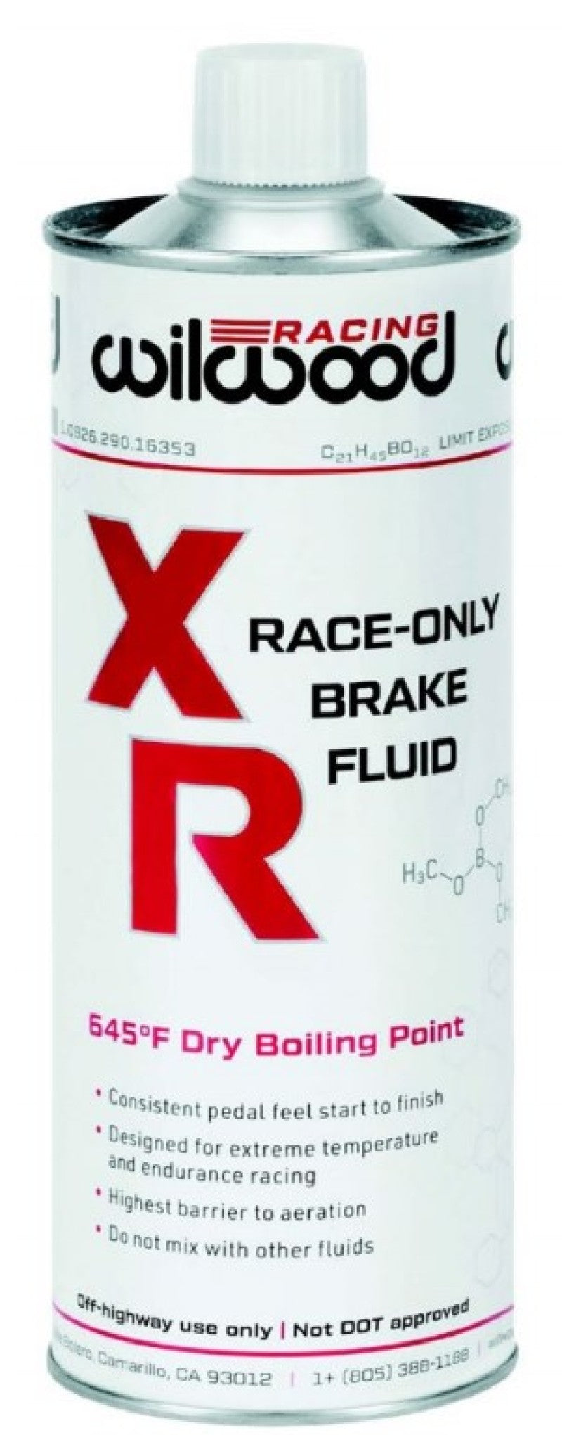 Wilwood XR Racing Brake Fluid - 500ml Can (ea) 290-16353
