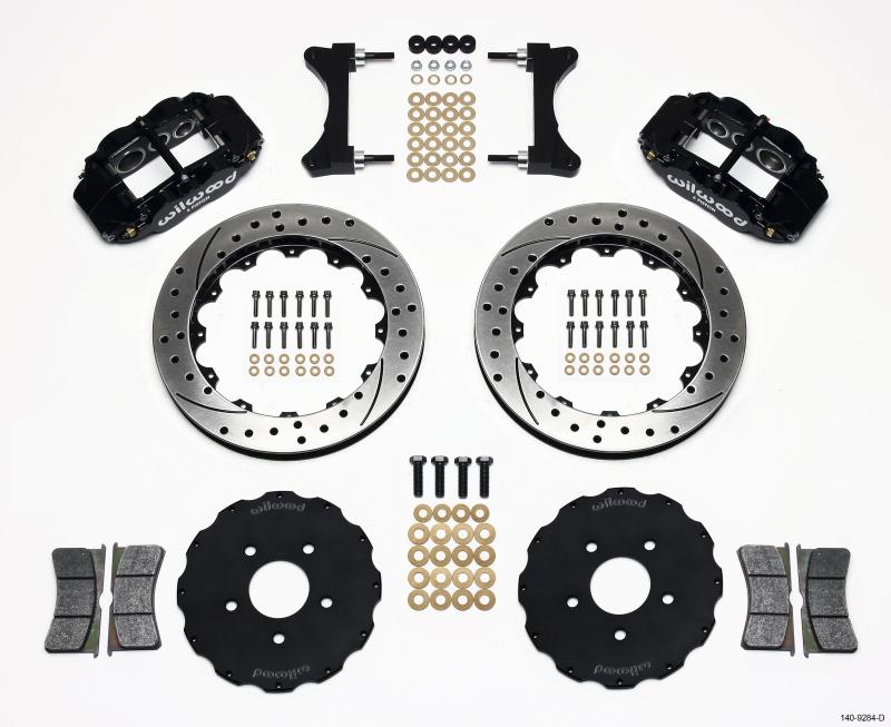 Wilwood Narrow Superlite 6R Front Hat Kit 13.06in Drilled Mitsubishi EVO VIII 140-9284-D Main Image