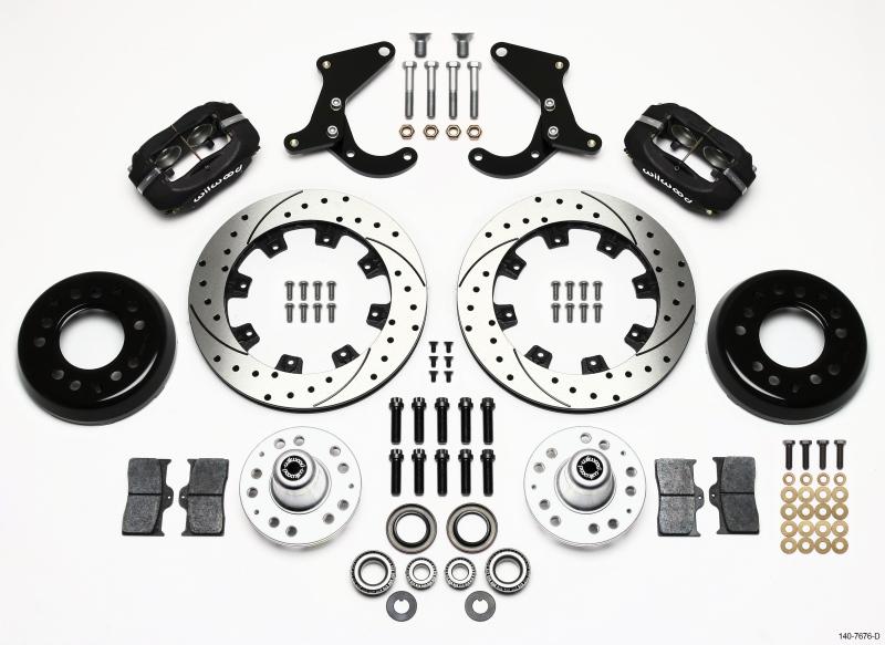 Wilwood Forged Dynalite Front Kit 12.19in Drilled 55-57 Chevy 140-7676-D Main Image