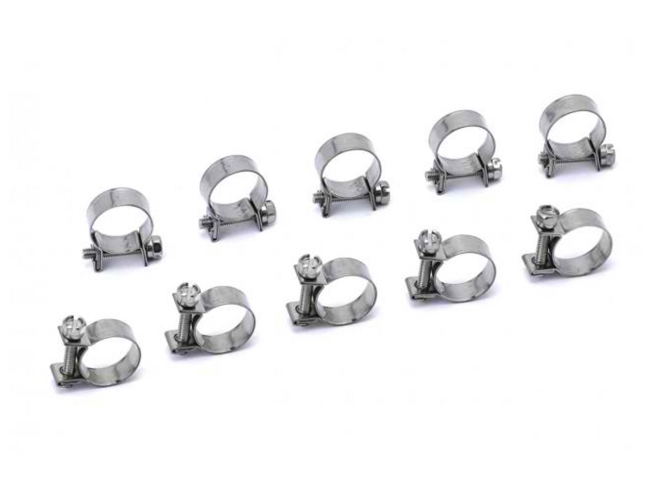 HPS SAE #15 Stainless Steel 3/8" Fuel Injection Hose Clamps 10pc Pack