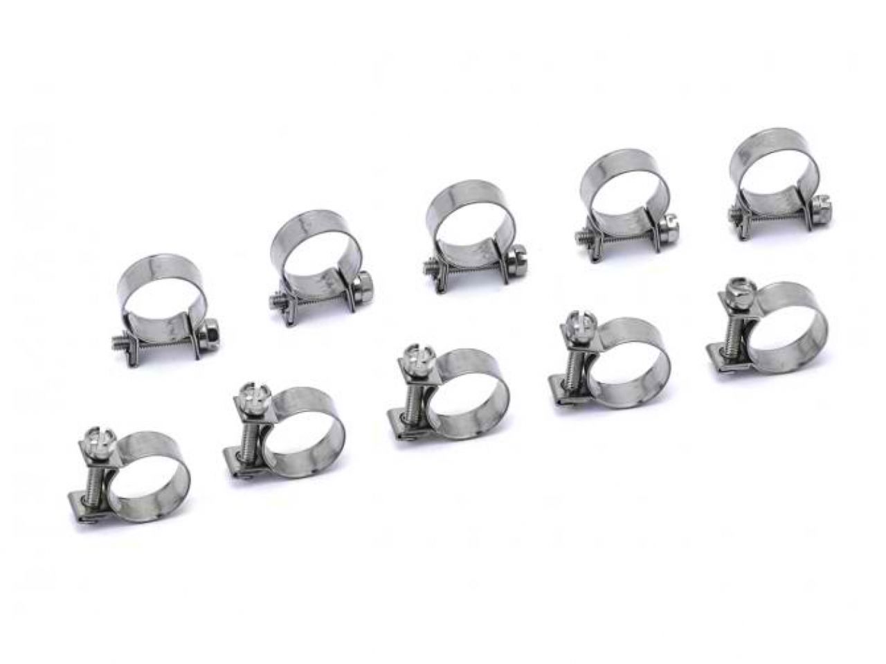 HPS SAE #12 Stainless Steel 1/4" Fuel Injection Hose Clamps 10pc Pack