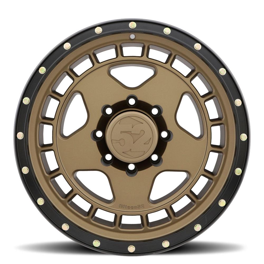 fifteen52 Turbomac Hd Block Bronze (Matte Bronze/Satin Black Ring/Steel Hardware) Wheel 17x8.5 0 5x150