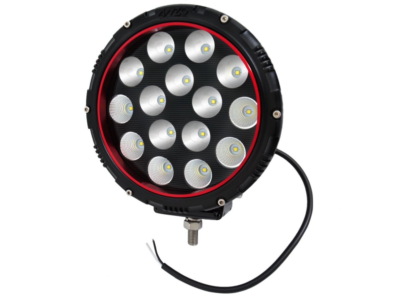 Anzo 8" Round LED Light (Red Bezel)