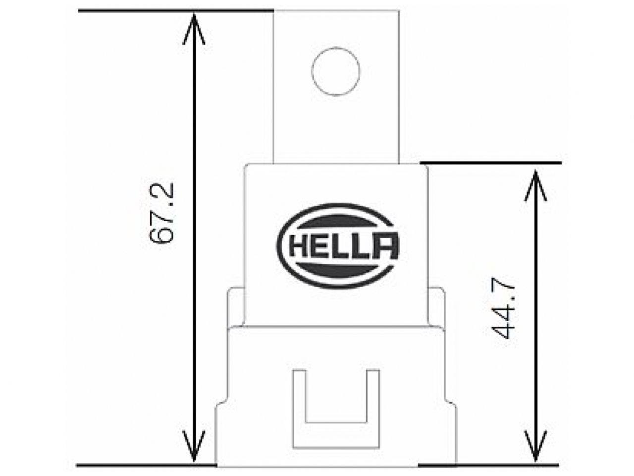 Hella Weatherproof Mini 280 Relay 12V with Bracket - Bulk Pkg