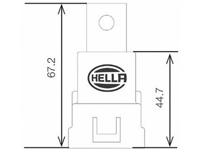 Hella Weatherproof Mini 280 Relay 12V with Bracket - Bulk Pkg