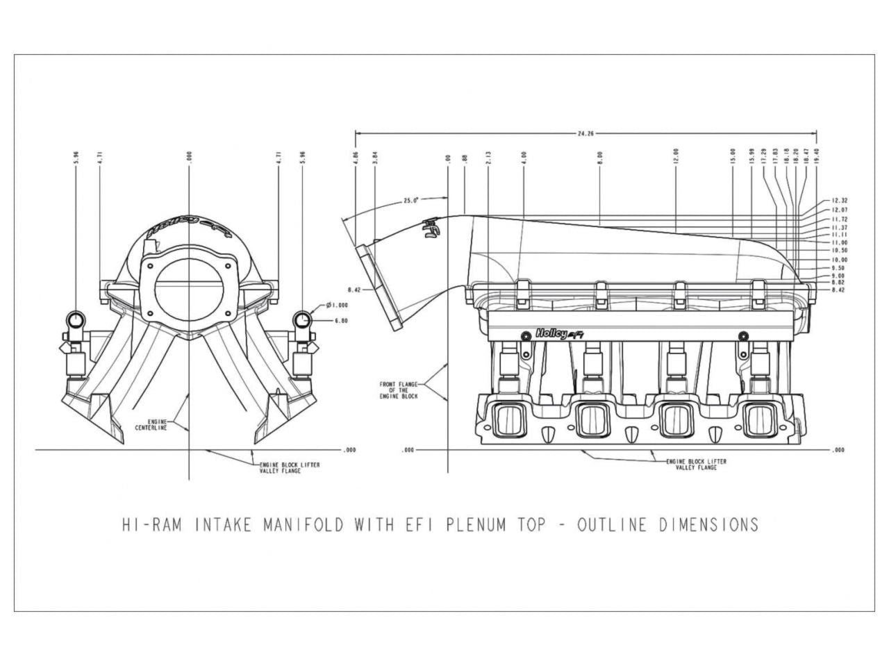 Holley LS3 Hi-Ram IM, Efi, 1 X 105mmLS