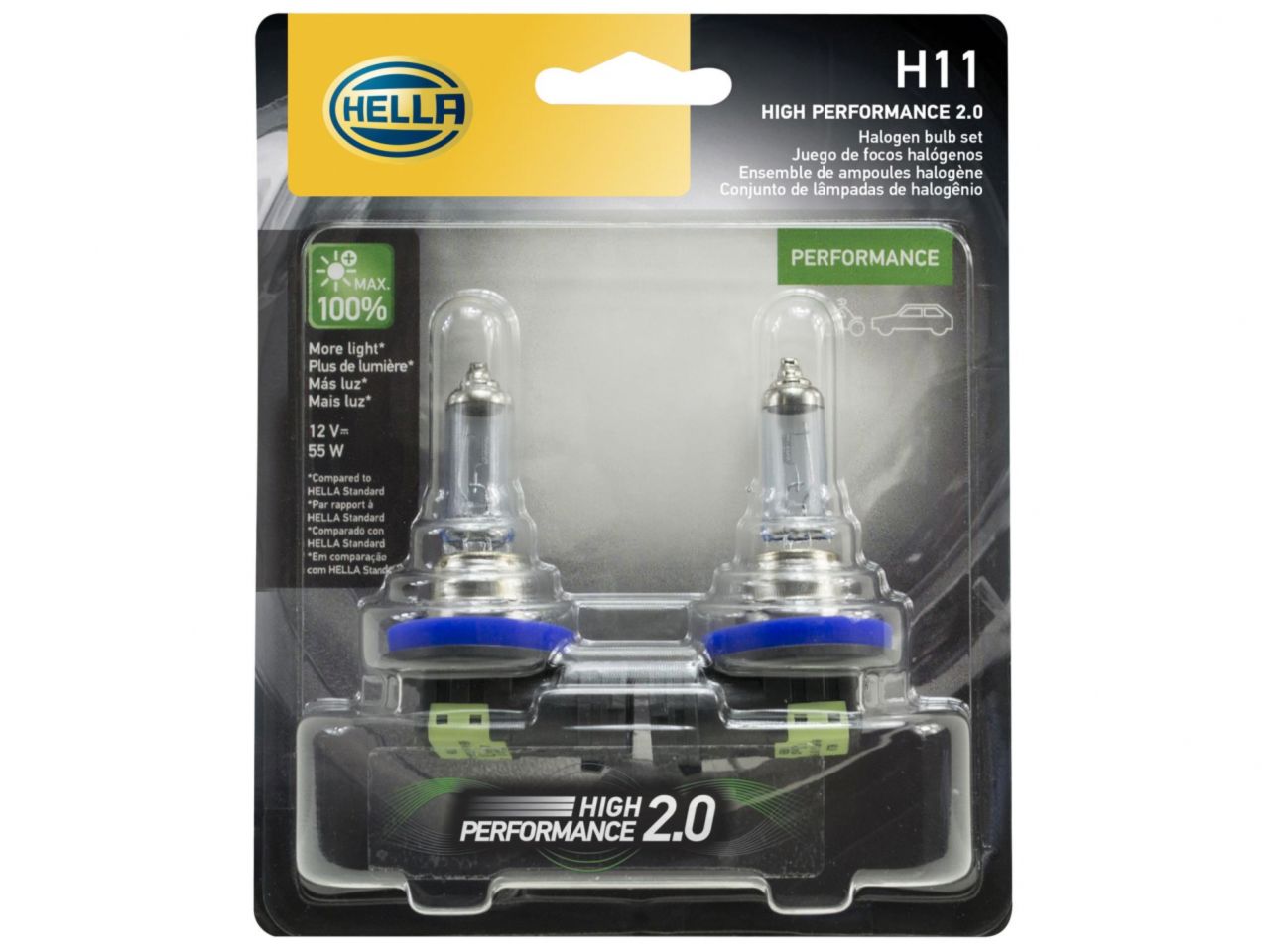 Hella Light Bulb, Bulb H11 12V 55W PGJ19-2 HP2.0 (2)