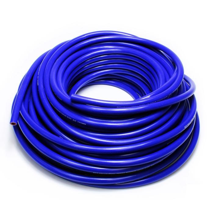 HPS 1/8" ID Blue High Temp Reinforced Silicone Heater Hose Tubing, 3mm ID