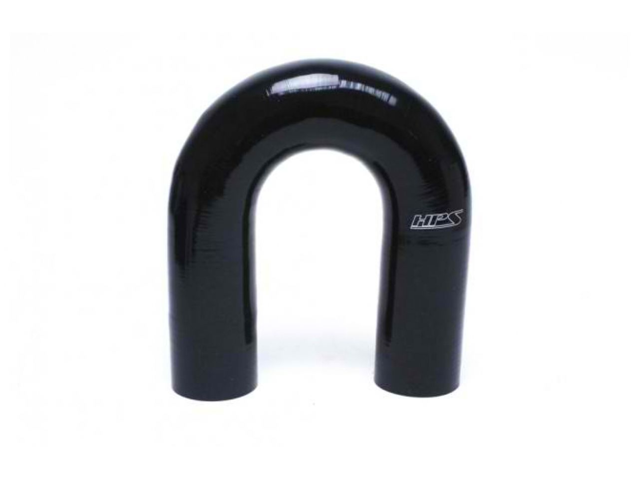 HPS 1-3/4" ID, Silicone 180 Degree U Bend Elbow Coupler Hose, High Temp 4-ply Reinforced, Black, 45mm ID