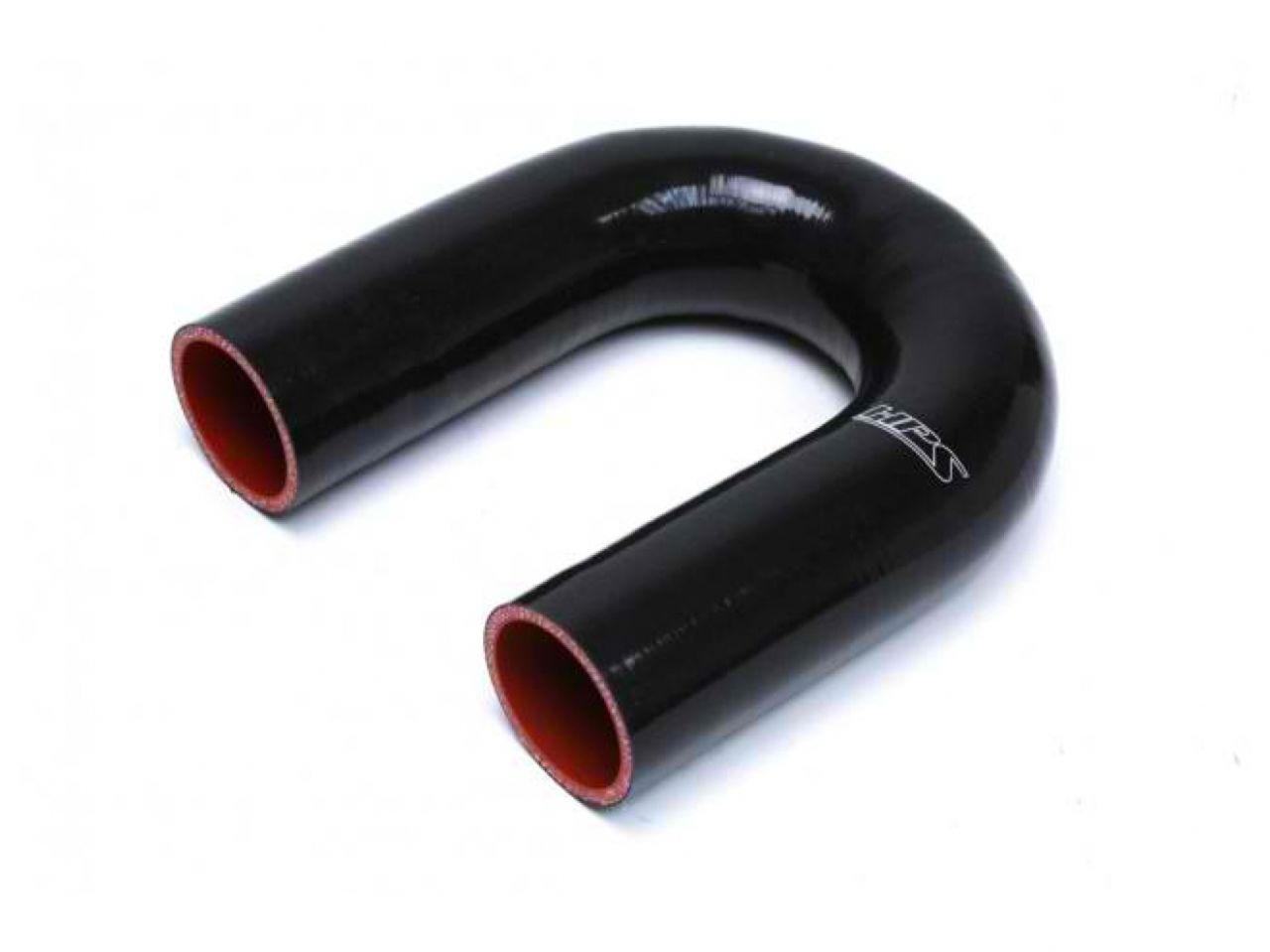 HPS 1-3/4" ID, Silicone 180 Degree U Bend Elbow Coupler Hose, High Temp 4-ply Reinforced, Black, 45mm ID