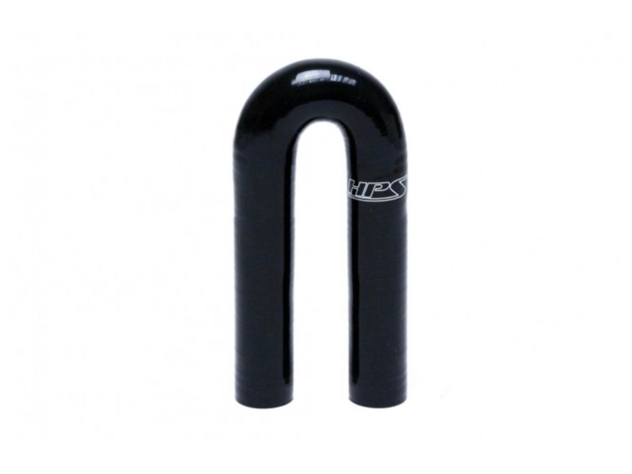 HPS 1/2" ID, Silicone 180 Degree U Bend Elbow Coupler Hose, High Temp 4-ply Reinforced, Black, 13mm ID