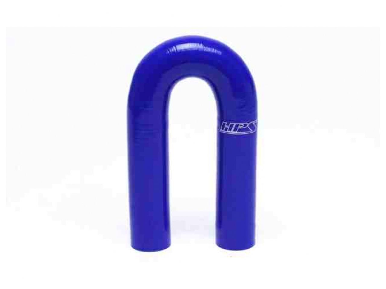 HPS 1/2" ID, Silicone 180 Degree U Bend Elbow Coupler Hose, High Temp 4-ply Reinforced, Blue, 13mm ID