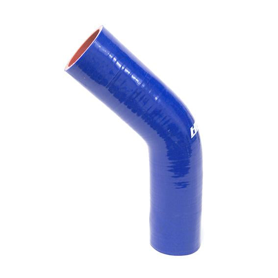 HPS 7/8" ID, 10" Leg, Silicone 45 Degree Elbow Coupler Hose, High Temperature 4-ply Reinforced, Blue (22mm ID)