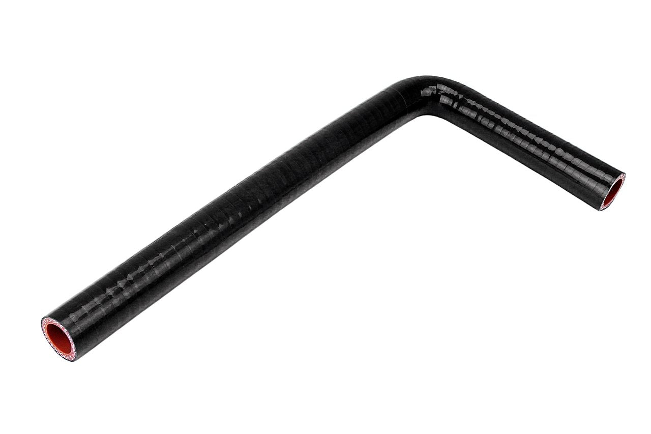 HPS 1/2" (13mm) Silicone 90 Degree Elbow Coupler Hose, High Temperature 4-ply Reinforced, Black or Blue