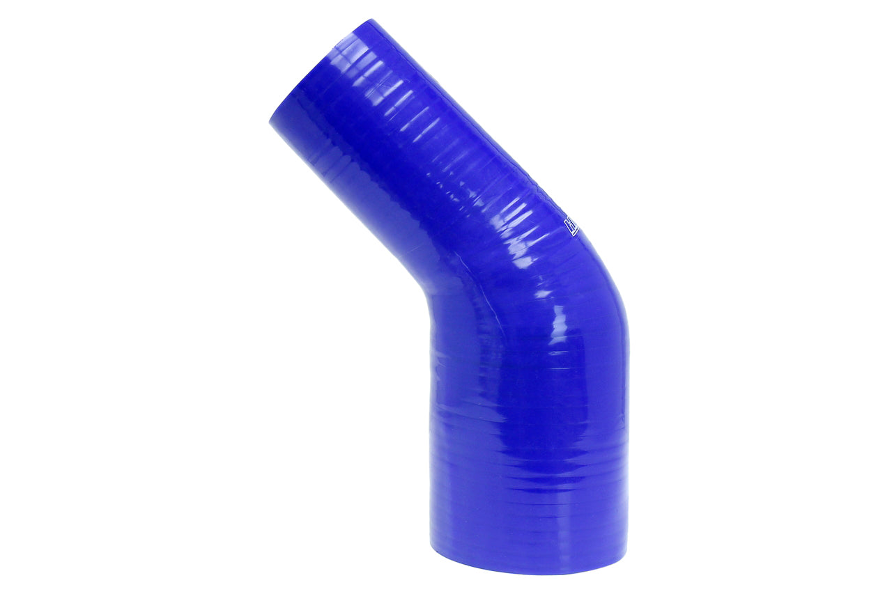 HPS 3" - 3-1/2" Silicone 45 Degree Elbow Reducer Coupler Hose, High Temp 4-ply Reinforced, 76mm - 89mm ID