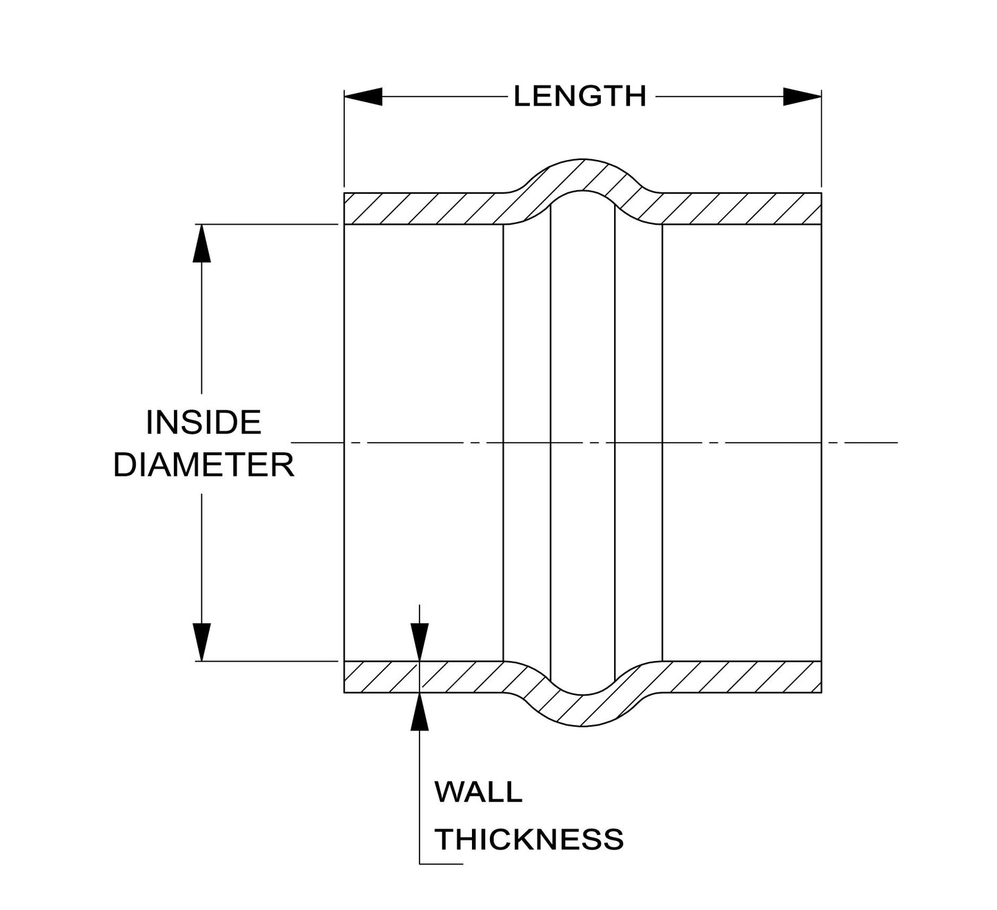 HPS 1-1/2" ID, 4" Length, Silicone Straight Hump Coupler Hose Hot Side, Ultra High Temp 4-ply Aramid Reinforced, Max. Temperature: 500F, 38mm ID
