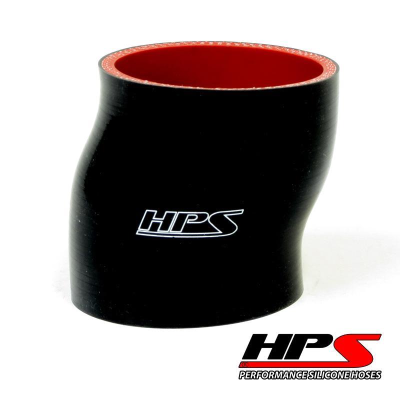 HPS 3-1/2" ID, 3" Length, Silicone Offset Straight Coupler Hose, High Temp 4-ply Reinforced, 89mm ID, Black