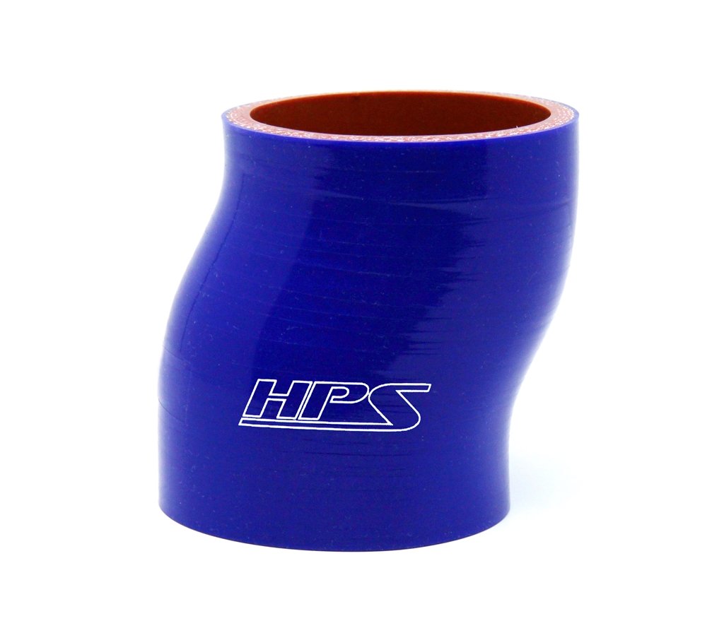 HPS 2-1/2" ID, 3" Length, Silicone Offset Straight Coupler Hose, High Temp 4-ply Reinforced, 63mm ID, Blue