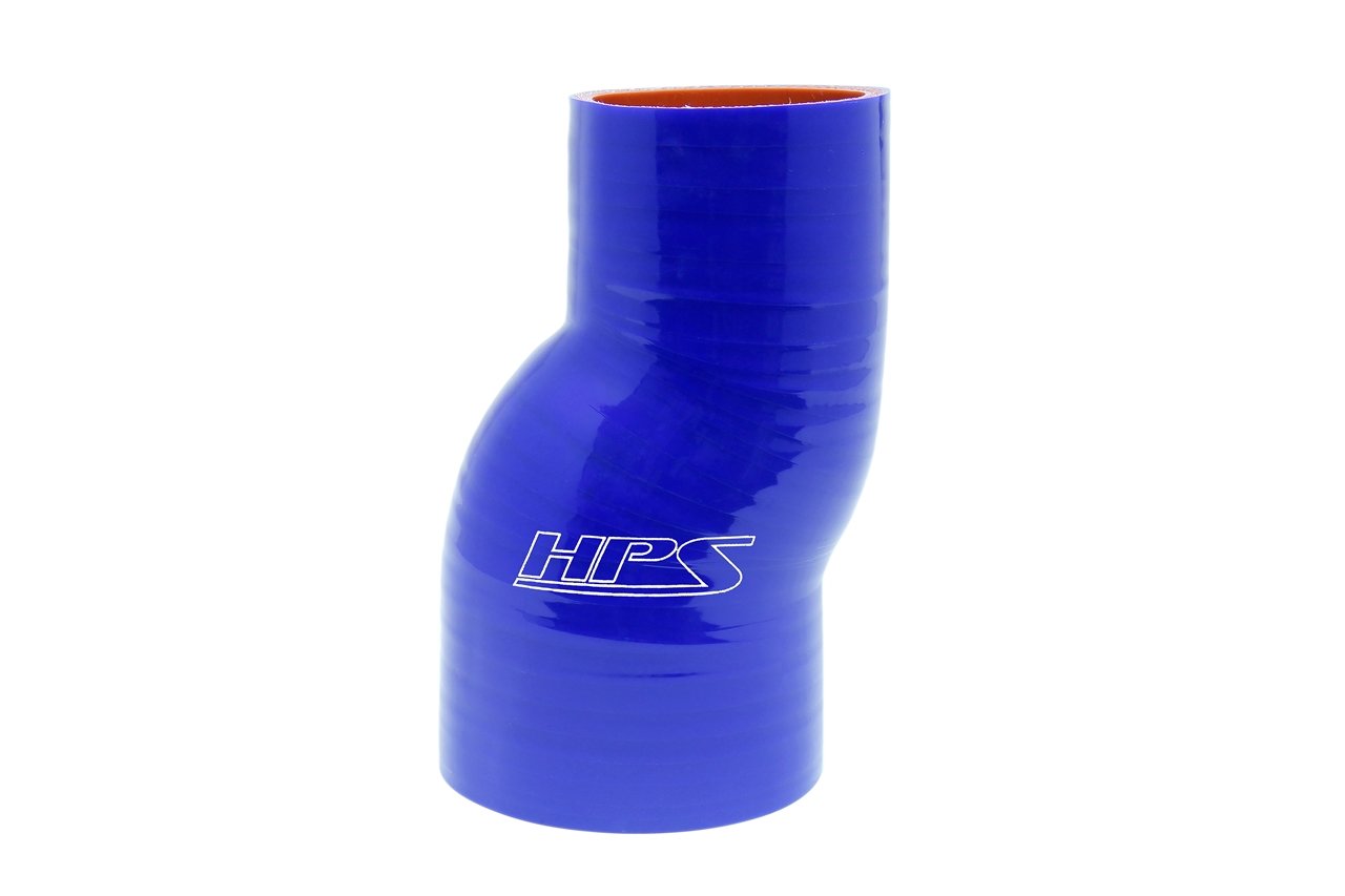 HPS 2-1/2" - 2-3/4" ID Silicone Offset Straight Reducer Coupler Hose, High Temp 4-ply Reinforced, Black or Blue