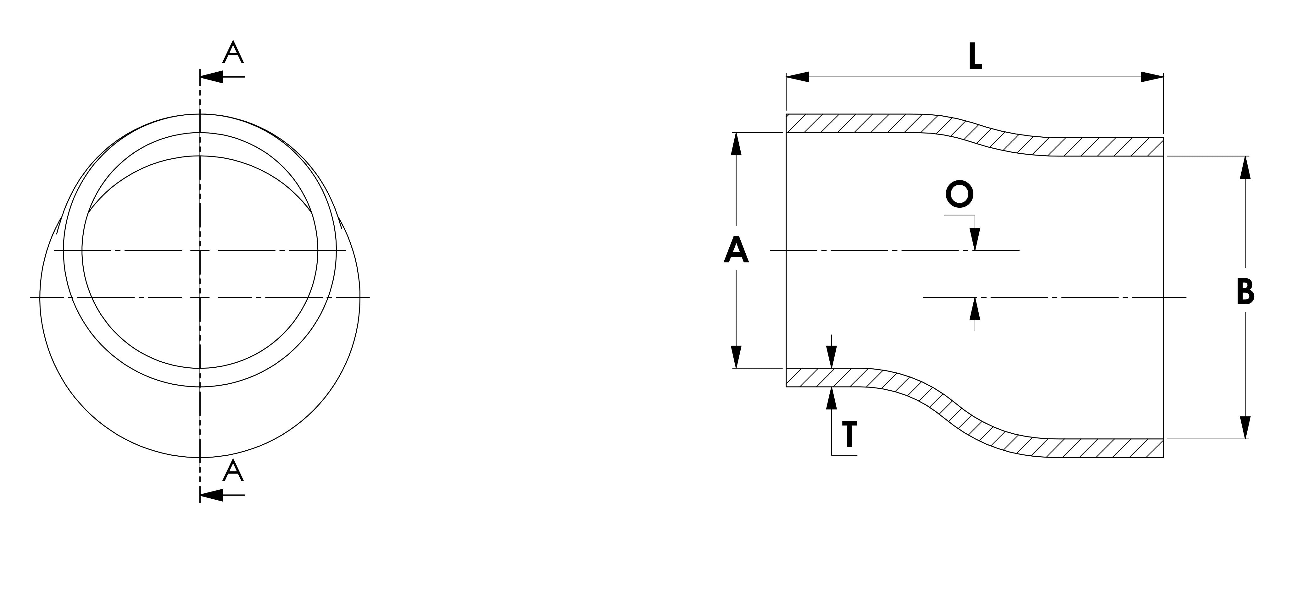 HPS 2" - 3" ID, 3" Length, Silicone Offset Straight Reducer Coupler Hose, High Temp 4-ply Reinforced, 51mm - 76mm ID, Black