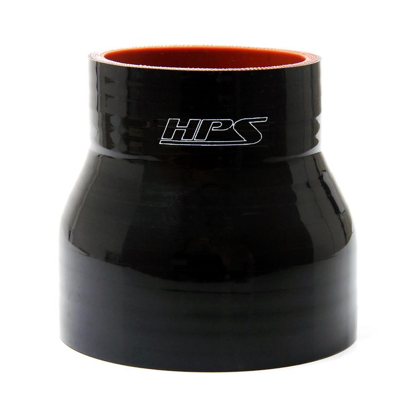 HPS 5/8" - 1" ID, 3" Length, Silicone Straight Reducer Coupler Hose, High Temp 4-ply Reinforced, 16mm - 25mm ID, Black