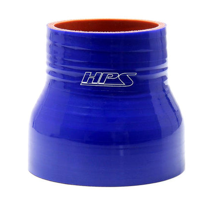 HPS 3/8" - 1/2" ID, 4" Length, Silicone Straight Reducer Coupler Hose, High Temp 4-ply Reinforced, 9.5mm - 13mm ID, Blue