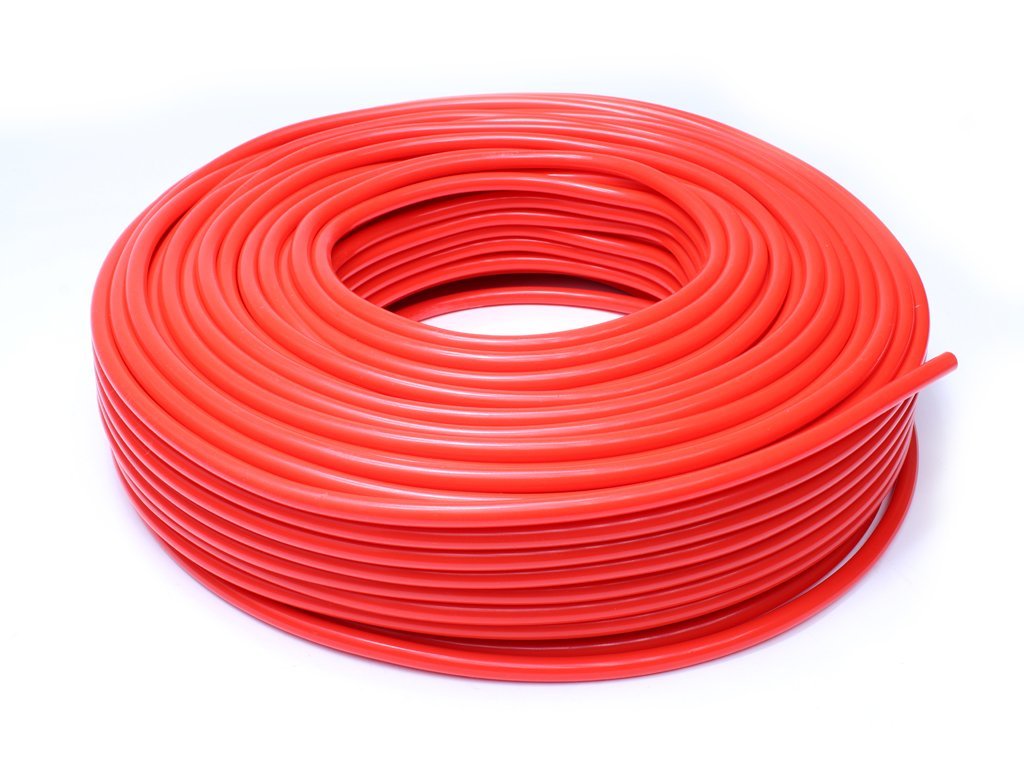 HPS 1/8" (3mm) ID Red High Temp Silicone Vacuum Hose w/ 1.5mm Wall Thickness - Sold per Feet