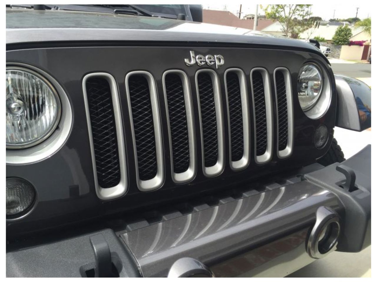 Rugged Ridge Grille Insert, Mesh, Black; 07-18 Jeep Wrangler JK