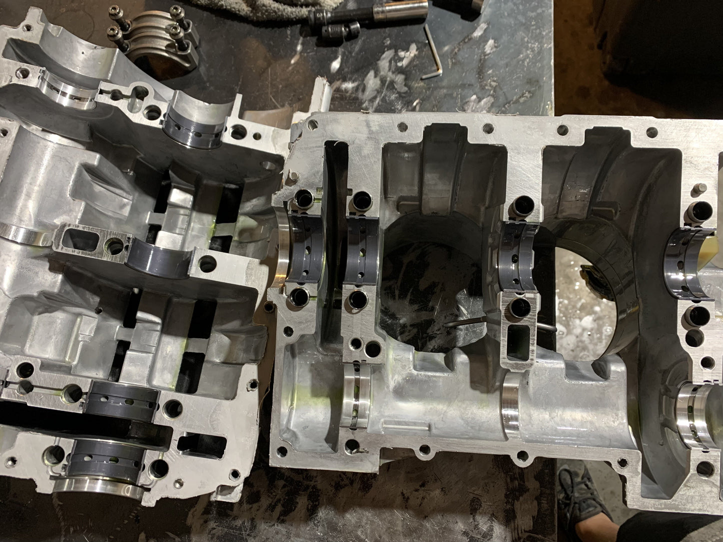 Brian Crower Polaris XPTurbo Crankcase w/Linebore, Shuffle Pin, ARP main studs and King mains BC4910 *Discontinued