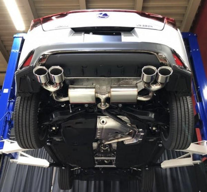 TOM'S Racing Stainless Exhaust System - 2019+ Lexus UX200/ UX250h [2WD Only] (Stainless Steel Polished- Quad Tips)