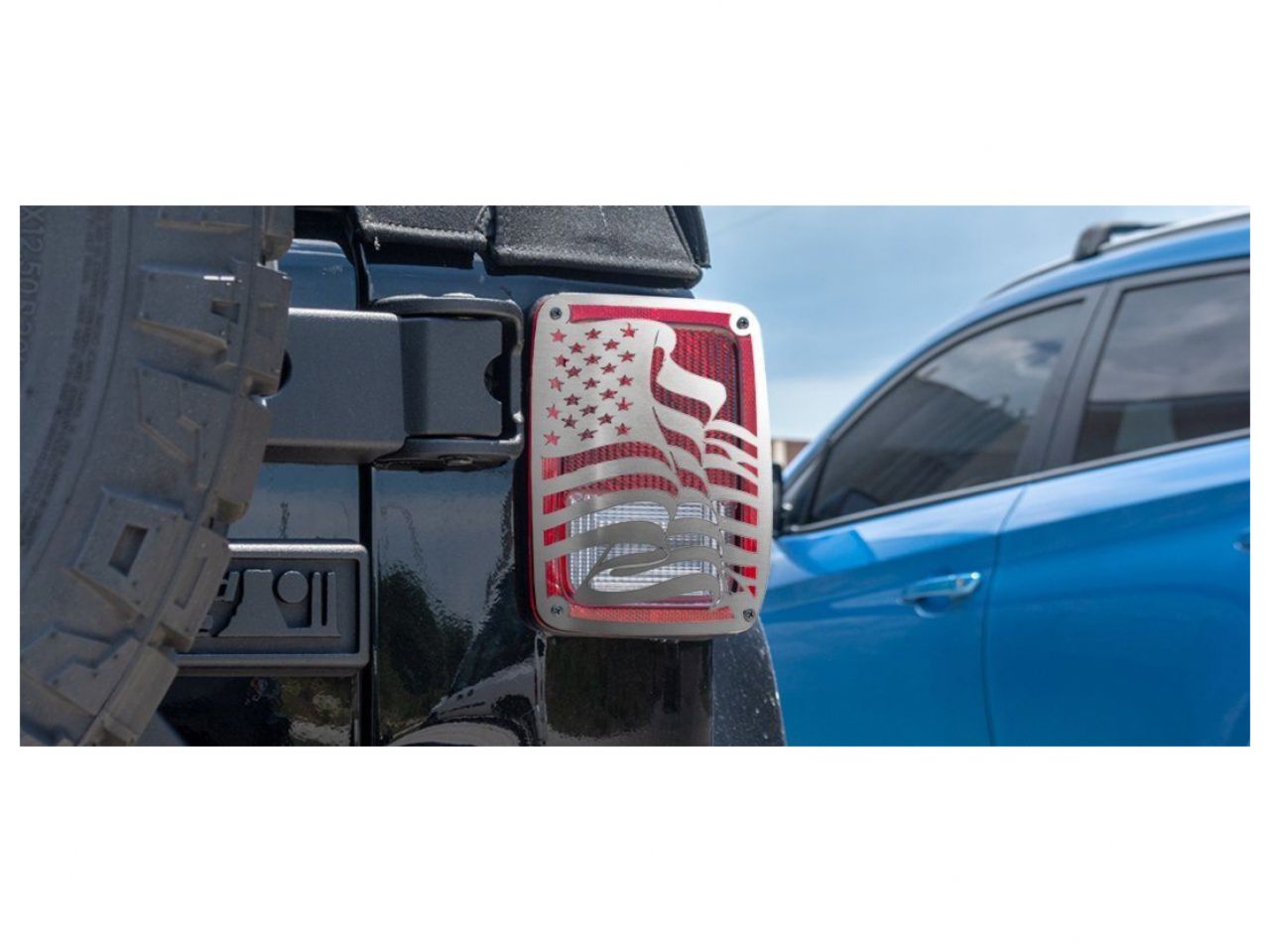 American Car Craft (ACC) Jeep Wrangler US Flag Tail Light Covers (07-18 JK and JKU)