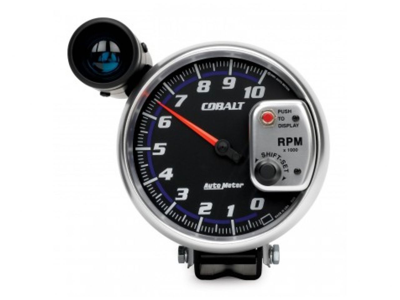 Autometer Gauge, Tachometer, 5", 10K Rpm, Pedestal W/ Ext. Shift-Lite, Cobalt