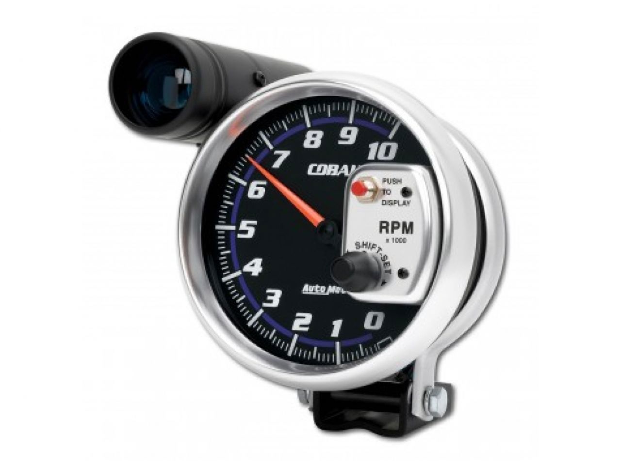 Autometer Gauge, Tachometer, 5", 10K Rpm, Pedestal W/ Ext. Shift-Lite, Cobalt