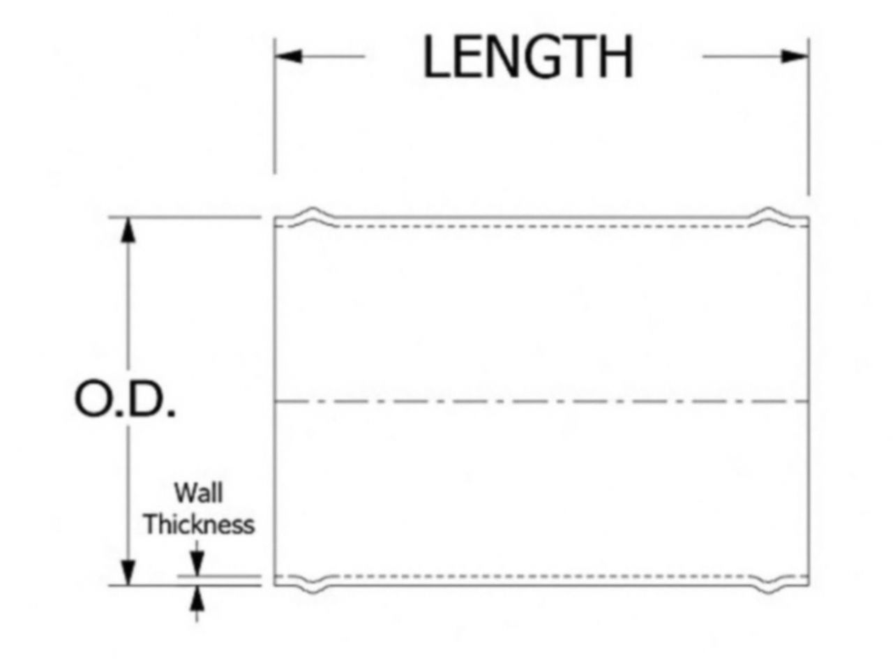 HPS 4.5" OD x 6" Long 6061 Aluminum Joiner Tube Piping with Bead Roll