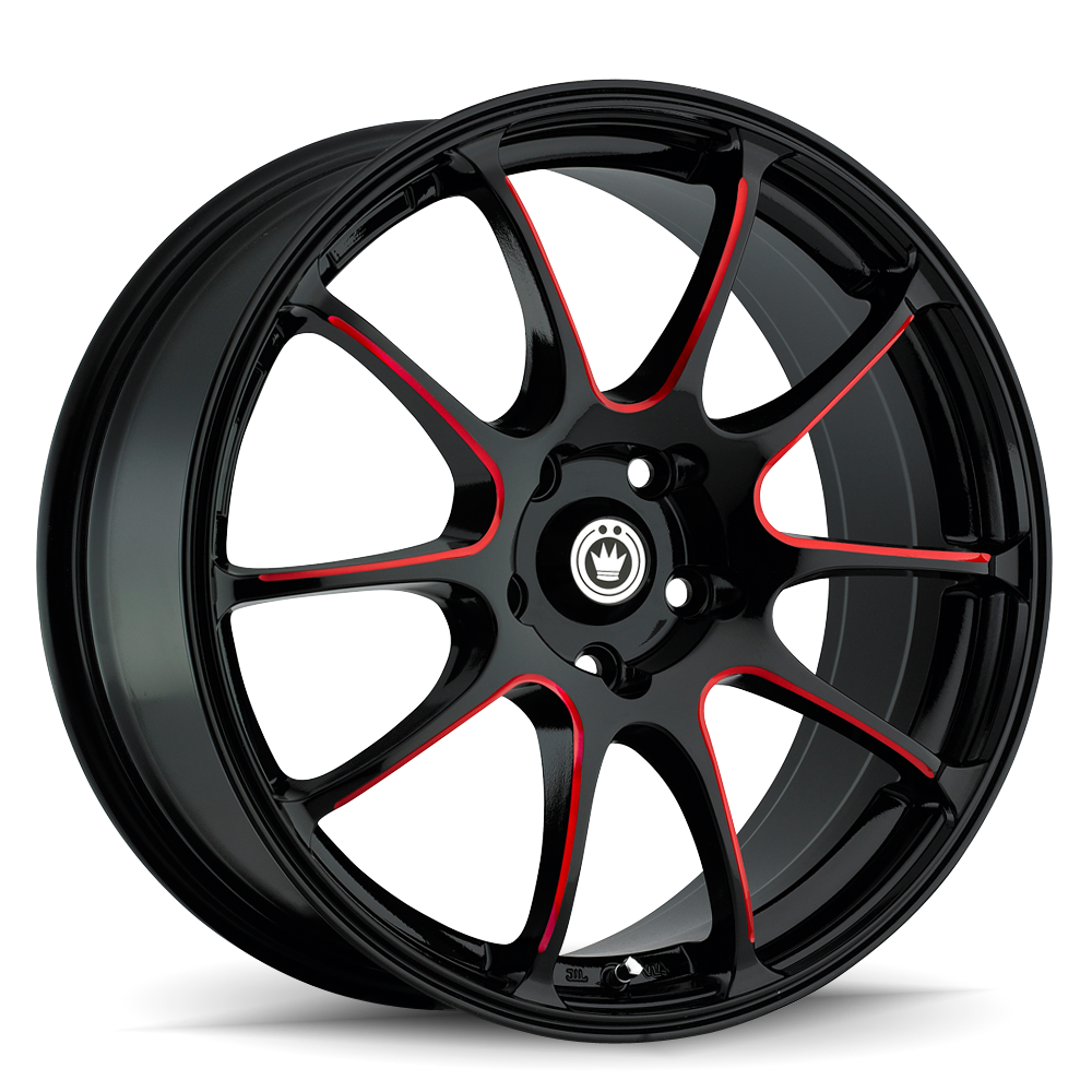 Konig Illusion Wheel Black/Ball Cut Red 17X7 +40 5X100