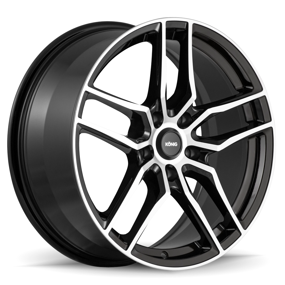 Konig Intention Wheel Gloss Black / Machine Face 16x7.5 +45 5x100