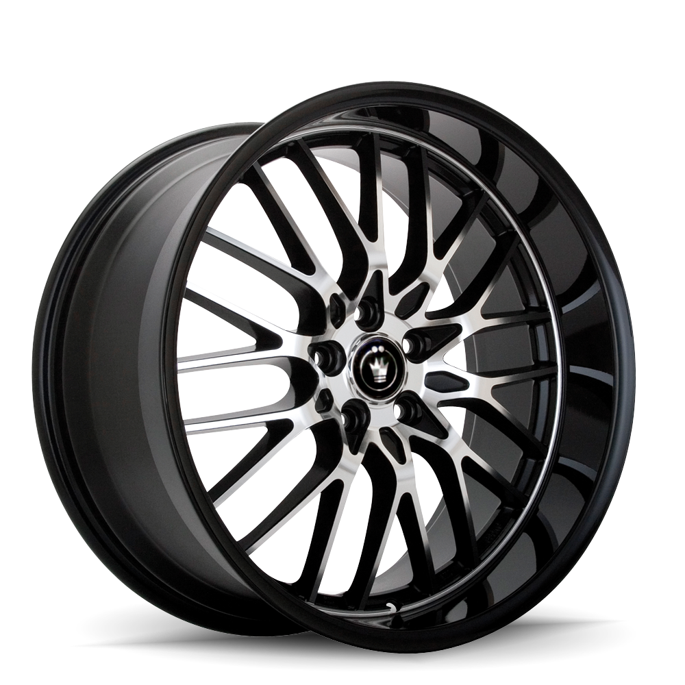 Konig Lace Wheel Black/Machine Spoke 15X6.5 +40 10X100,10x114.3