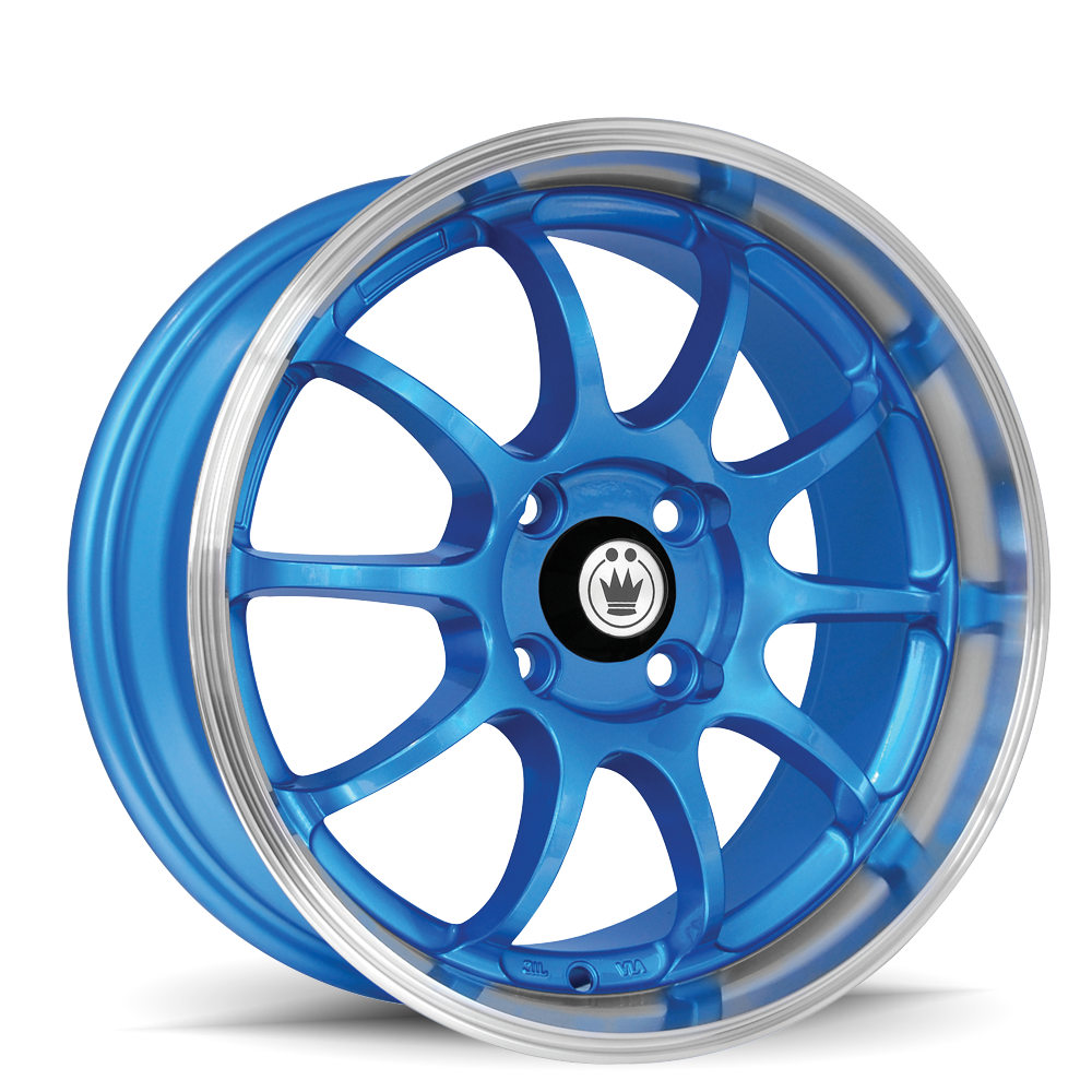 Konig Lightning Wheel Blue/Machine Lip 15X7 +38 4X100