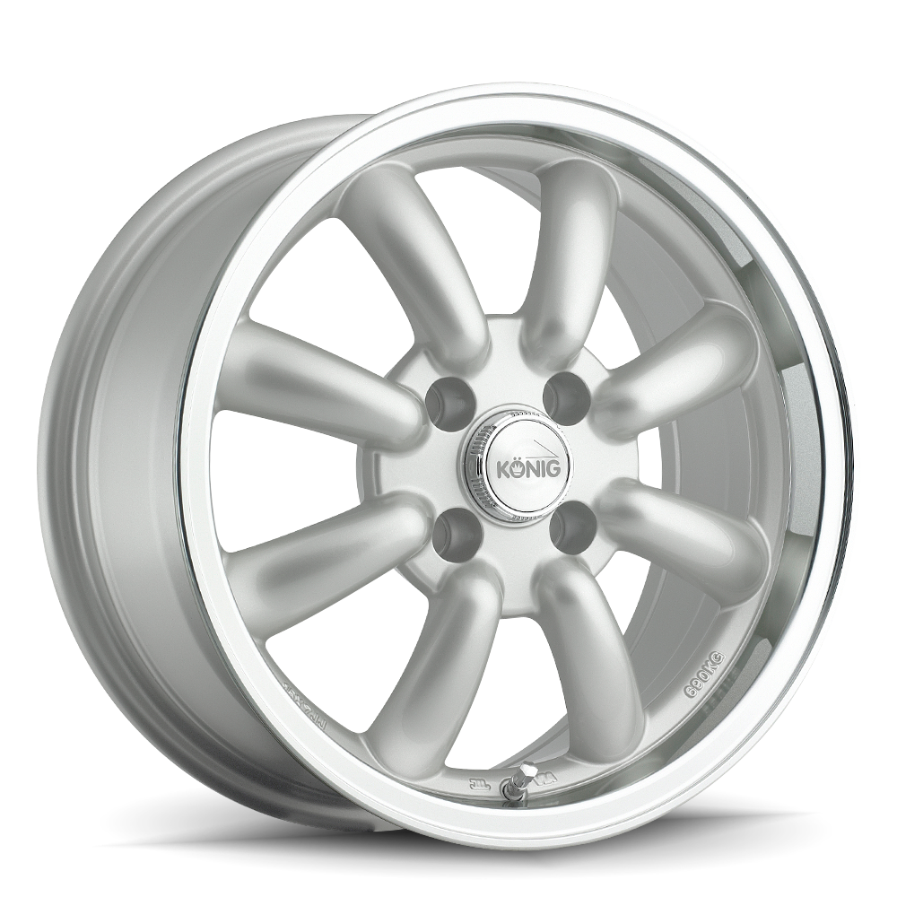 Konig Rewind Wheel Silver W/ Machine Lip 15X7 +20 4X100