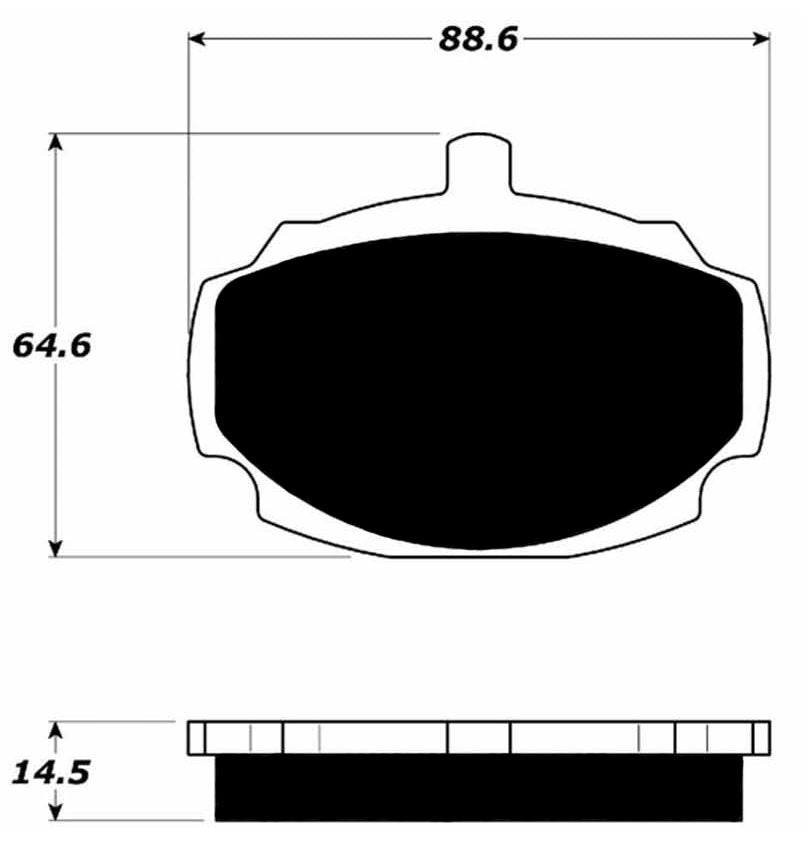 Porterfield Brake Pads for 1972 MG MGB Spicer