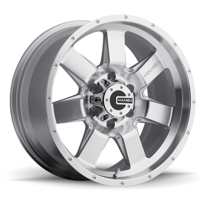 Mamba M14 Wheel Machined Face Silver / Drill Holes 17x9 -12 5x127