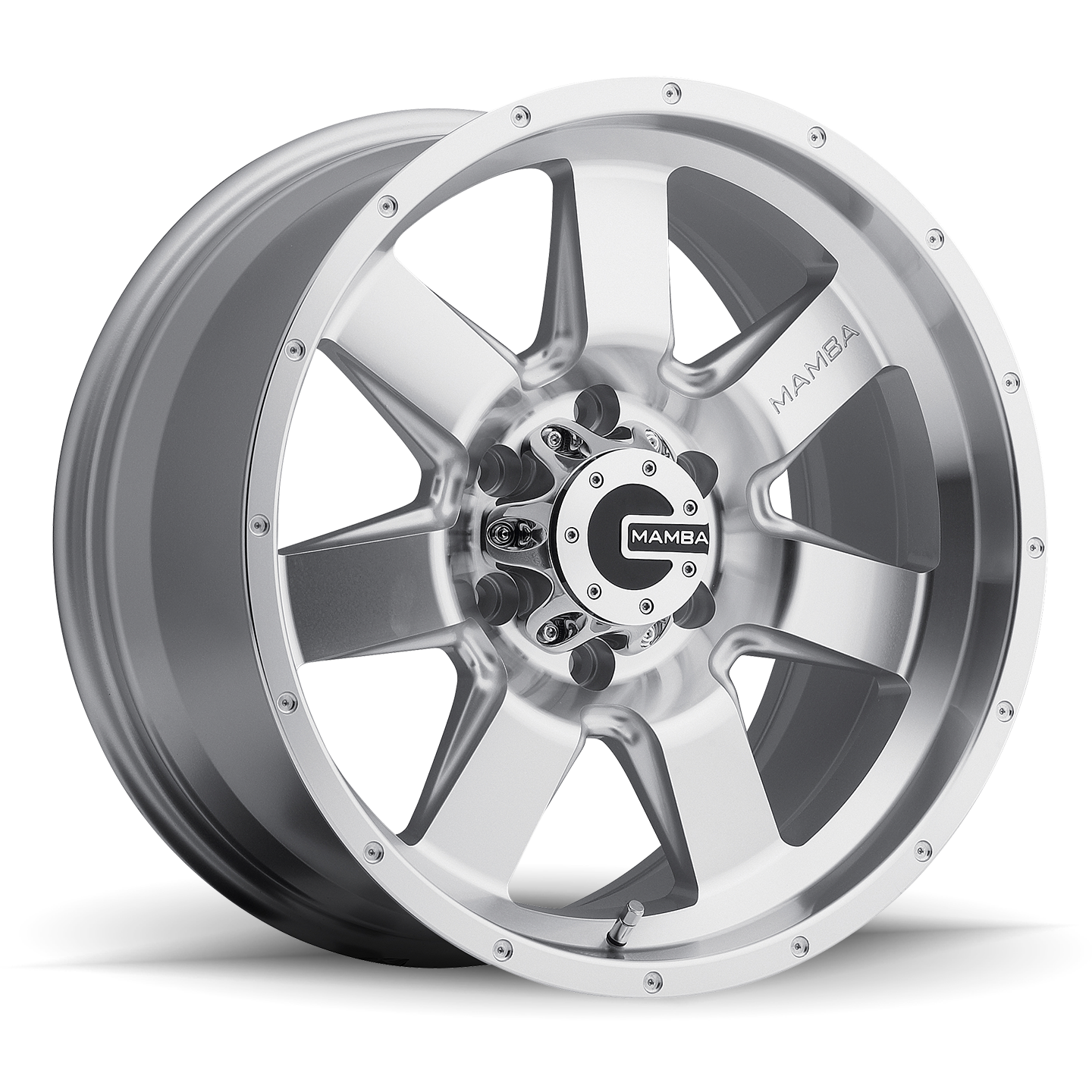 Mamba M14 Wheel Machined Face Silver / Drill Holes 17x9 +25 6x135
