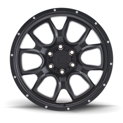 Mamba M19 Wheel Matte Black w/ Drill Holes 18x9 +19 8x180