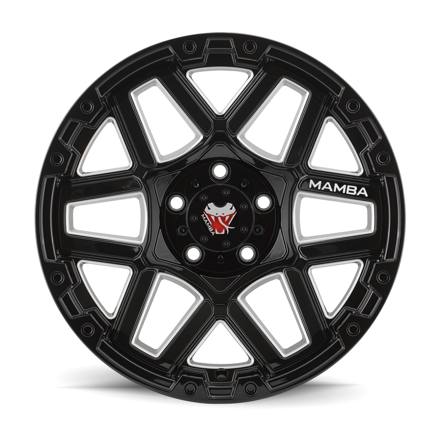 Mamba M23 Wheel Gloss Black w/ Machined Ball Cut 17x9 +12 6x135