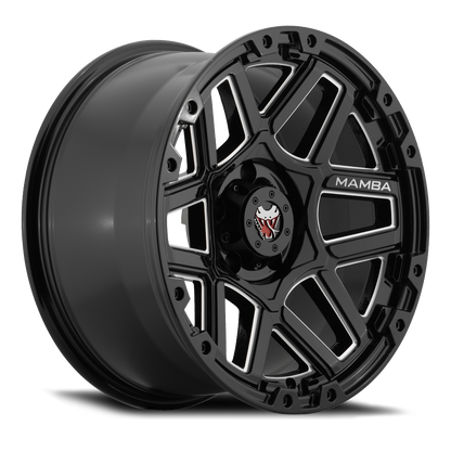 Mamba M23 Wheel Gloss Black w/ Machined Ball Cut 20x9 +12 5x150