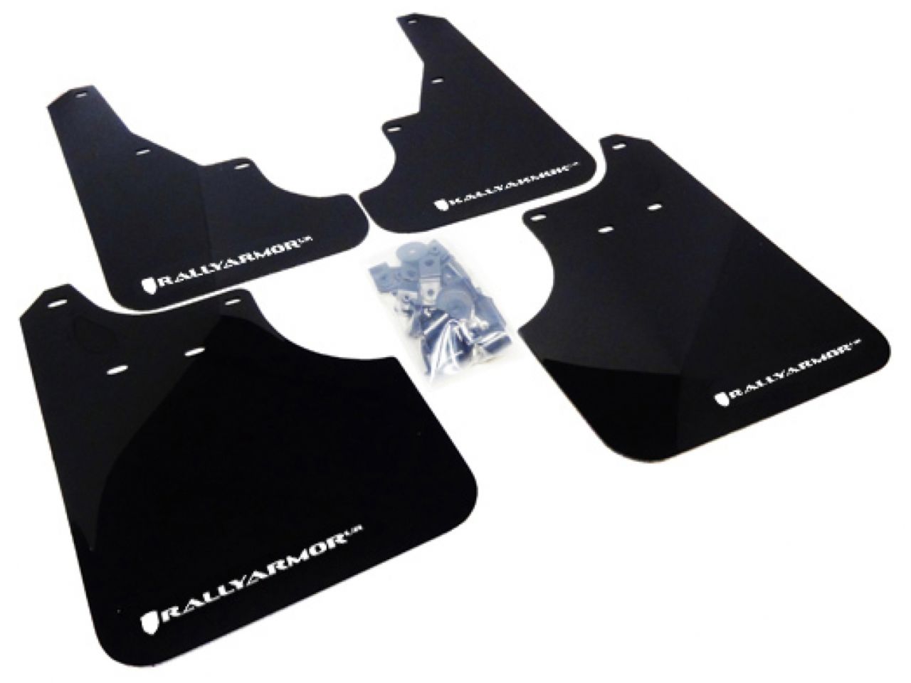 Rally Armor  2009+ Subaru Forester UR Black Mud Flap w/ White Logo