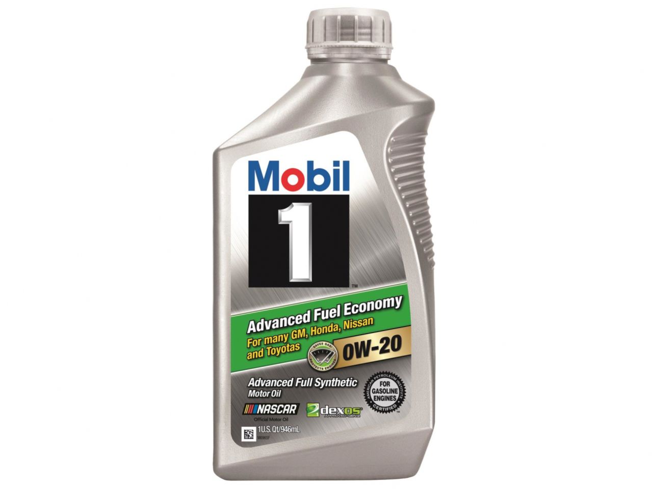 Mobil Motor Oil, Advanced Fuel Economy, 0W20, 1 Qt, Set Of 6