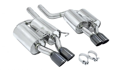 Megan Racing Supremo Exhaust System for BMW E60 M5 2005-2010 Black Chrome Rolled Tips MR-ABE-BE60M5-BC-R MR-ABE-BE60M5-BC-L MIDPIPE-BE60M5