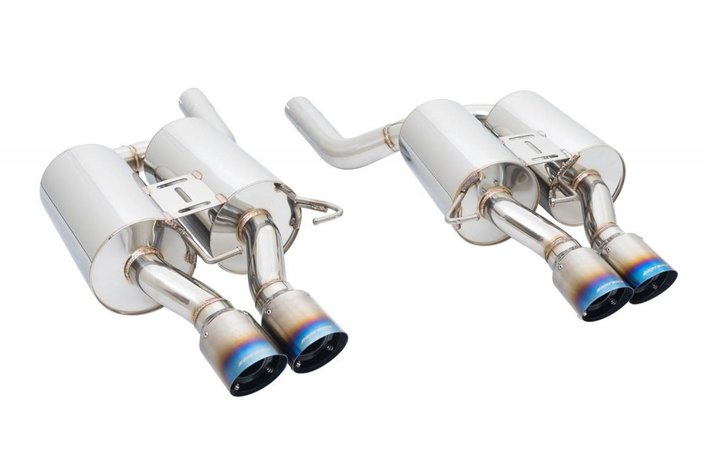 Megan Racing Supremo Exhaust System for BMW E60 M5 2005-2010 - Blue Titanium Tips - MR-ABE-BE60M5-BT-R + MR-ABE-BE60M5-BT-L + MIDPIPE-BE60M5