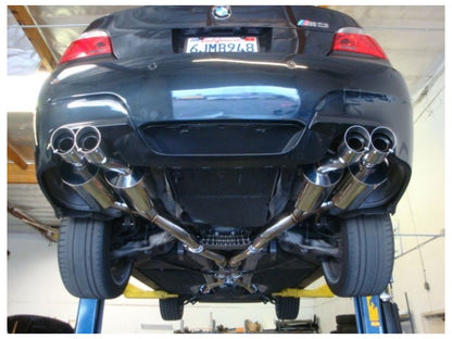 Megan Racing Axle Back Exhaust System for 2006-2010 BMW M5 Base - Burnt Rolled Tips